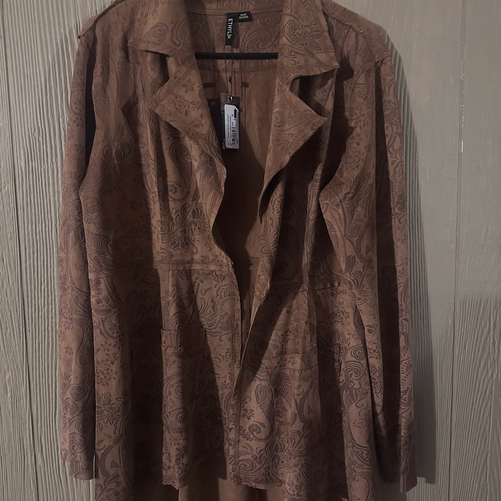 Brown Patterned Women's Blazer